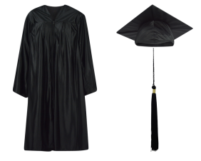 Black Pre-K / Kindergarten Cap, Gown and Tassel Set