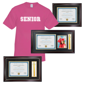 Senior Graduation Package 4: T-Shirt & Diploma Frame