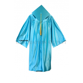 Cap and Gown Set Shiny Finish: Turquoise