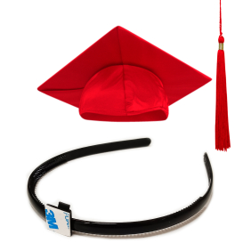 Headband, Cap and Tassel  For Students 3'0"-4'6" tall: Shiny Finish