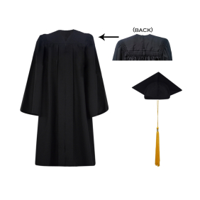 Premium Bachelors Cap, Gown and Tassel Set