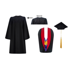 Premium Bachelors Cap, Gown, Tassel and Hood Set