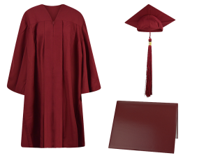 Cap, Gown, Tassel  and Diploma Cover Set : Matte Finish
