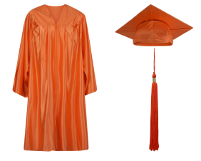 Kids Cap, Gown and Tassel Set : Orange
