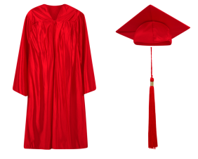 Cap, Gown and Tassel Set : Shiny Finish