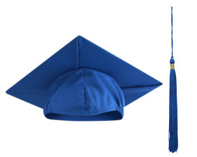 Cap and Tassel for Students 4'9" or taller: Matte Finish
