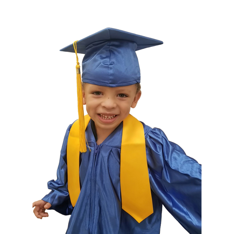 Matte White Elementary Graduation Cap with Tassel