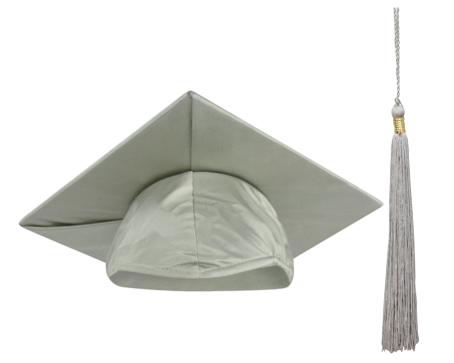 Shiny Silver High School Cap & Tassel - Graduation Caps – Graduation Cap  and Gown