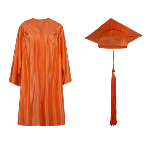 Kids Cap, Gown and Tassel Set : Orange