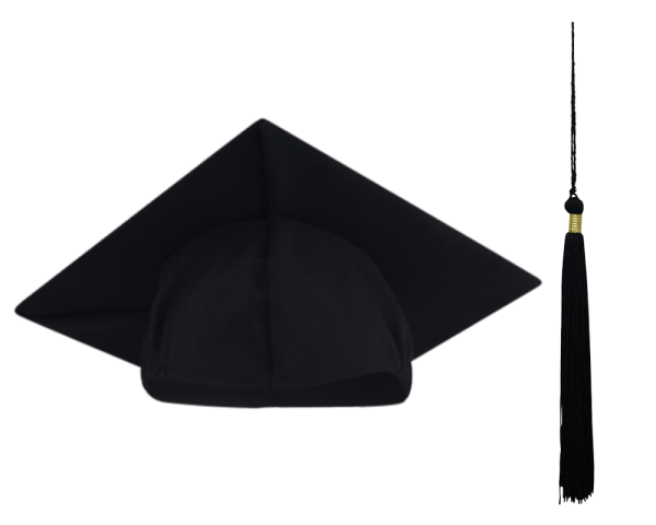 black matte cap and tassel