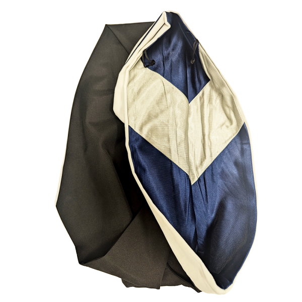 Clearance - Masters hood - Navy Blue & Silver Lining with White Velvet