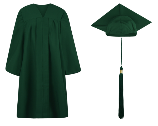 Elementary Cap, Gown and Tassel Set : Matte Finish