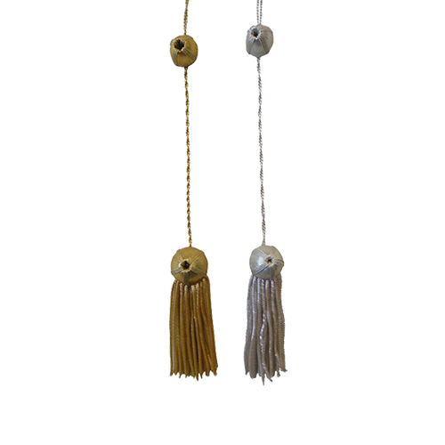 Black Velvet Tam and Metallic Tassel Set