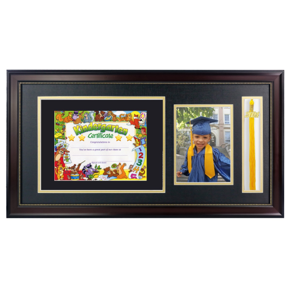 Diploma Frame with Picture and Tassel Holder