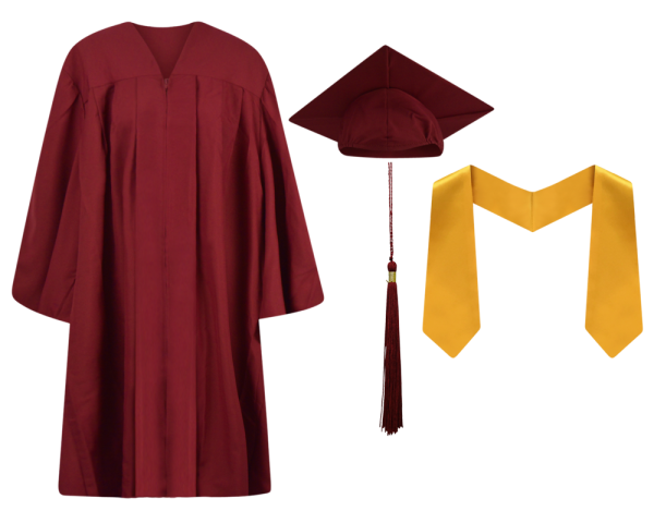 Pre-K / Kindergarten Cap, Gown, Tassel and Stole Set : Matte Finish