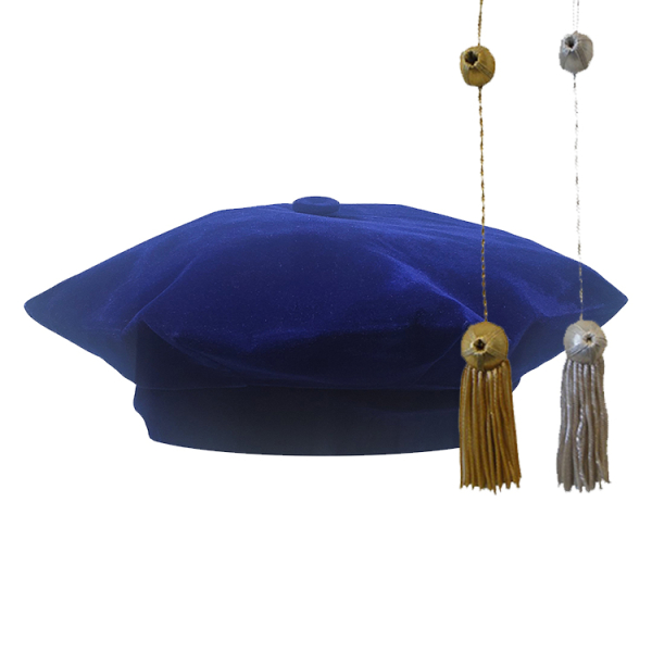 Red Velvet Tam and Metallic Tassel Set