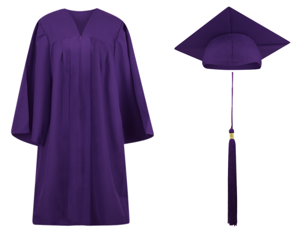 Elementary Cap, Gown and Tassel Set : Matte Finish
