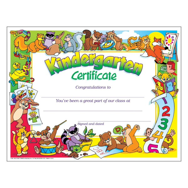 Pre-K / Kindergarten Cap, Gown, Tassel and Diploma Certificate Set : Shiny Finish
