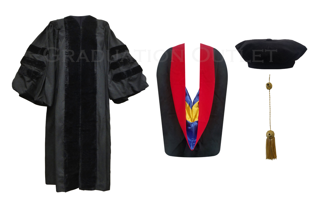 doctoral gown tam tassel hood regalia graduation doctorate degree