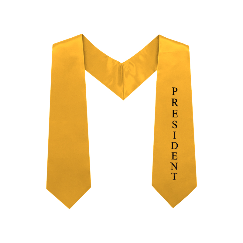 Gold Stole with Black Print Gold Stole with Black Print