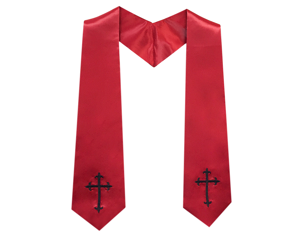 Red Stole with Black Cross Red Stole with Black Cross