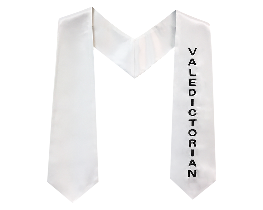 White Stole with Black Embroidery White Stole with Black Embroidery