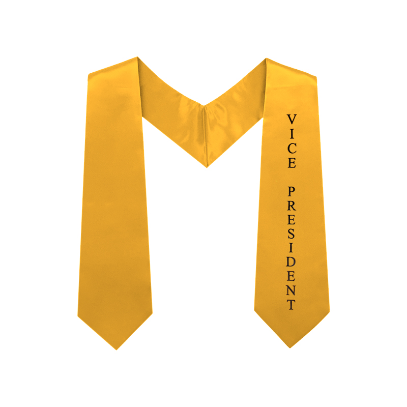 Gold Stole with Black Print Gold Stole with Black Print