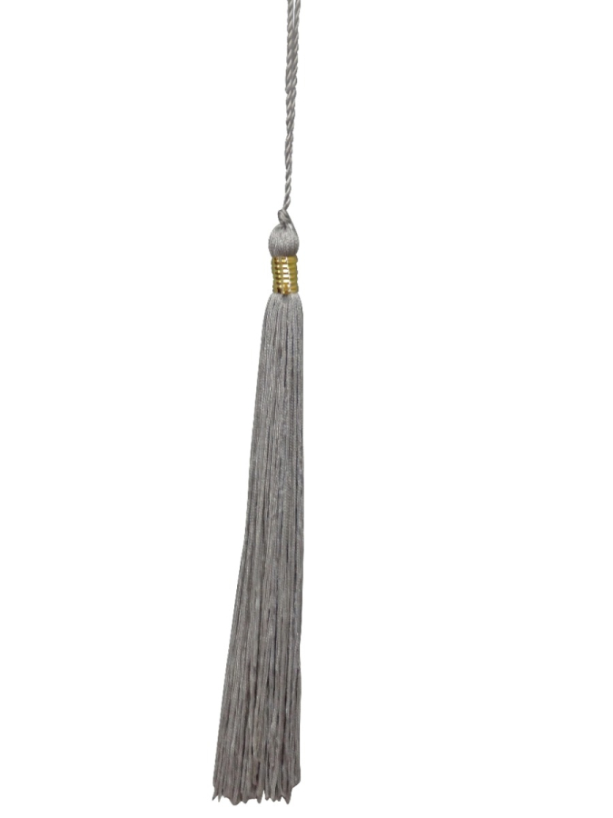 2019 Graduation Red Black Silver Gray Tassel With Gold Charm 