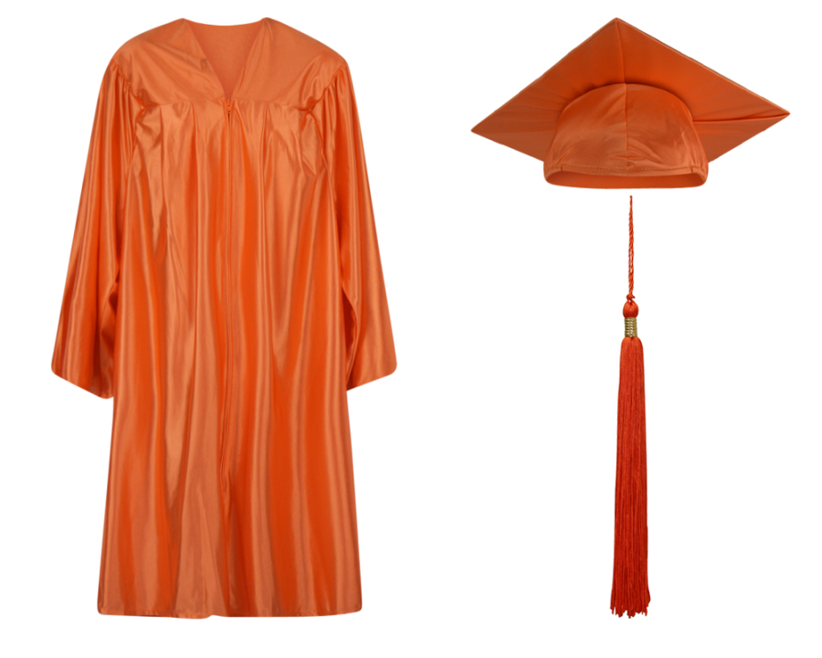 2021 HEPNA Shiny Graduation Gown Cap Tassel Set,Graduation Robe for High School and College Ceremony 